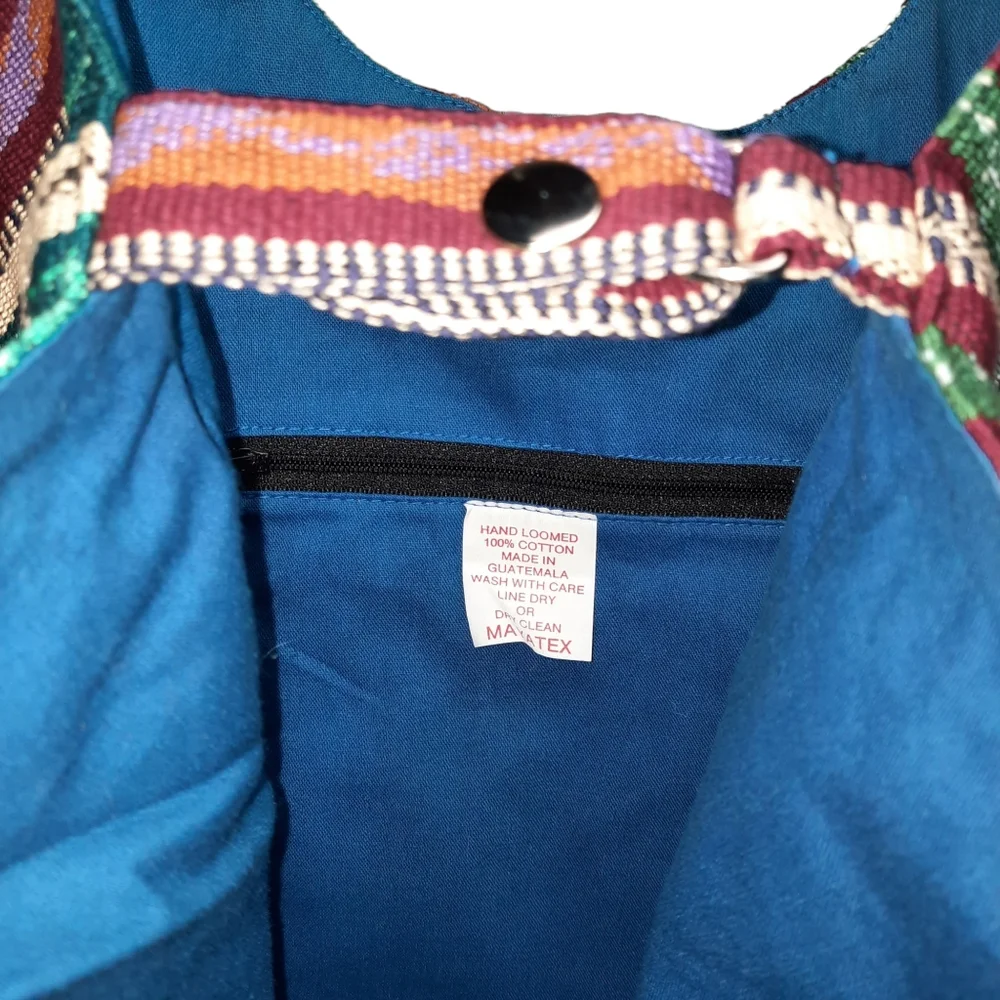 Vintage Mayatex Hand-Loomed Wood Handle Tote
